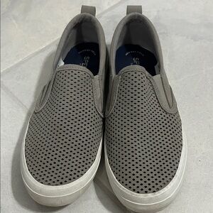 Sperry women's Perforated Gray Slip-On Loafers